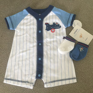 Carter's Little Rookie Romper & Matching Socks
